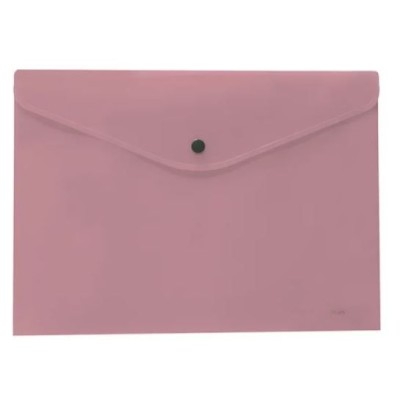 BOLSA ENVELOPE A4 PLASTICO C/FECHO MOLA/VELCRO ROSA