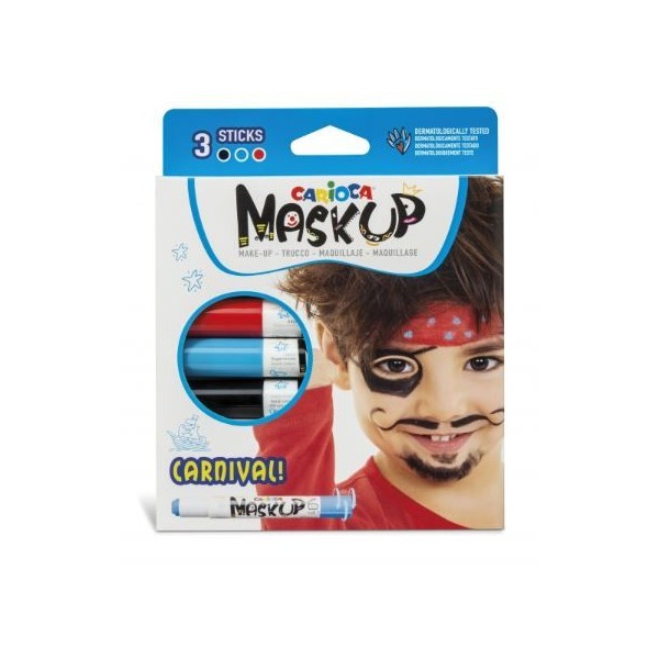 PINTURA FACIAL CARIOCA MASK UP 3 CORES - CARNAVAL