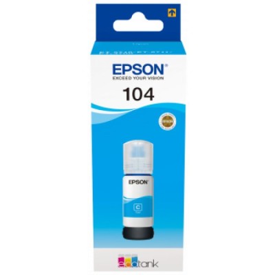 TINTEIRO EPSON ECOTANK Nº104 CYAN 70ML 7.5k ORIGINAL