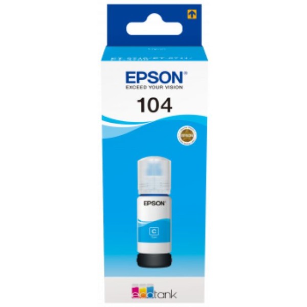 TINTEIRO EPSON ECOTANK Nº104 CYAN 70ML 7.5k ORIGINAL