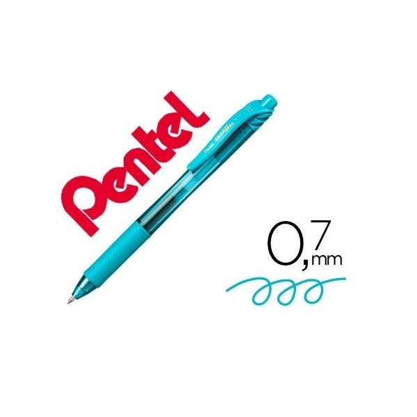 ESFEROGRAFICA ROLLER PENTEL ENERGEL BL107 0.7mm AZUL TURQUESA