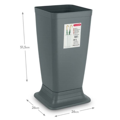 PORTA GUARDA-CHUVAS PLÁSTICO 515x260mm CINZENTO