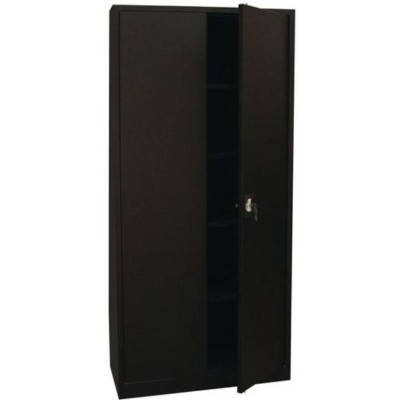 ARMARIO METALICO C/ PORTAS DE ABRIR E FECHADURA  1950x1000x420mm C/  PRATELEIRAS AMOVIVEIS PRETO