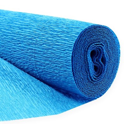 PAPEL CREPE CREPAO FLORISTA  0,50x2,5MT AZUL TURQUESA 708