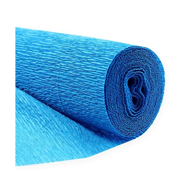 PAPEL CREPE CREPAO FLORISTA  0,50x2,5MT AZUL TURQUESA 708