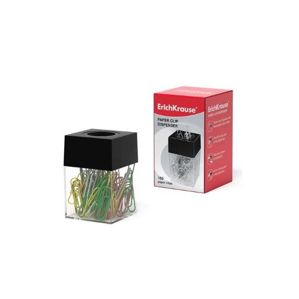 PORTA CLIPS QUADRADO MAGNETICO PRETO