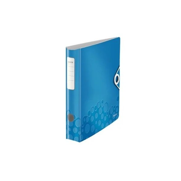 PASTA ARQUIVO LEITZ ACTIVE WOW L/M 50MM LISA AZUL METALICO C/ELASTICO