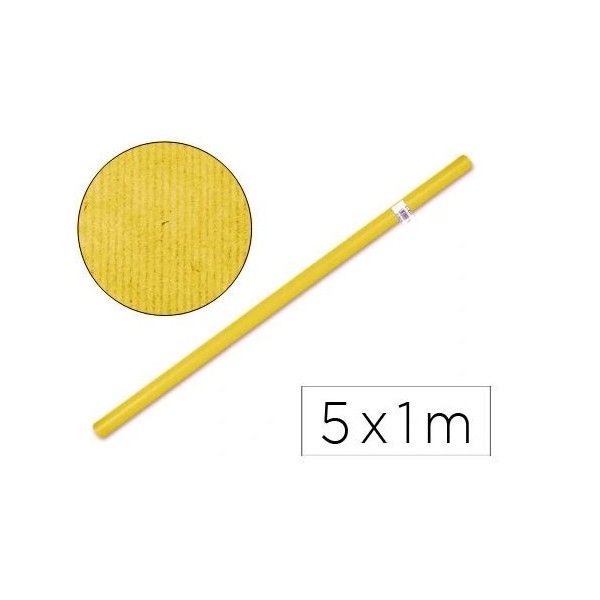 ROLO PAPEL KRAFT 65gr/m2  5x1MT - AMARELO