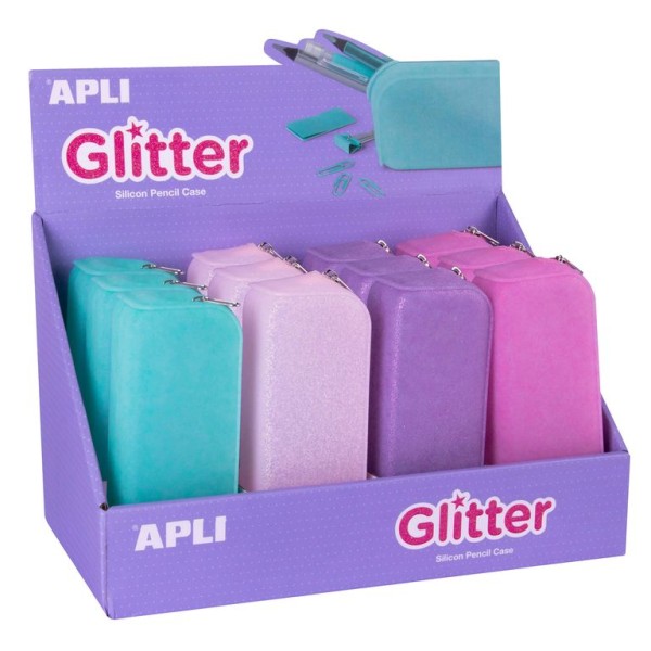 ESTOJO SILICONE APLI SOFT GLITTER 