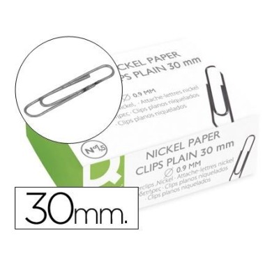 CAIXA C/ 100 x CLIPS NIQUELADOS QC Nº1.5/2  30mm