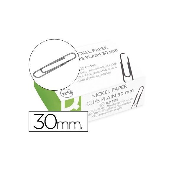 CAIXA C/ 100 x CLIPS NIQUELADOS QC Nº1.5/2  30mm