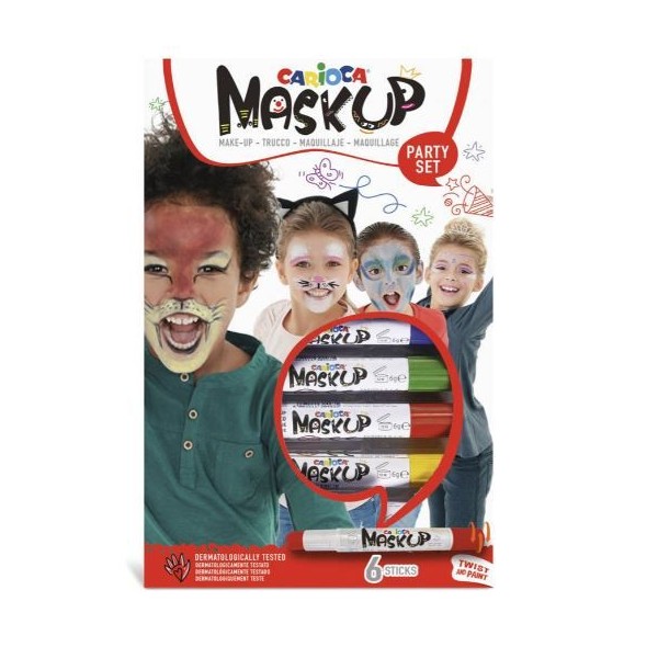 PINTURA FACIAL CARIOCA MASK UP 6 CORES - PARTY SET