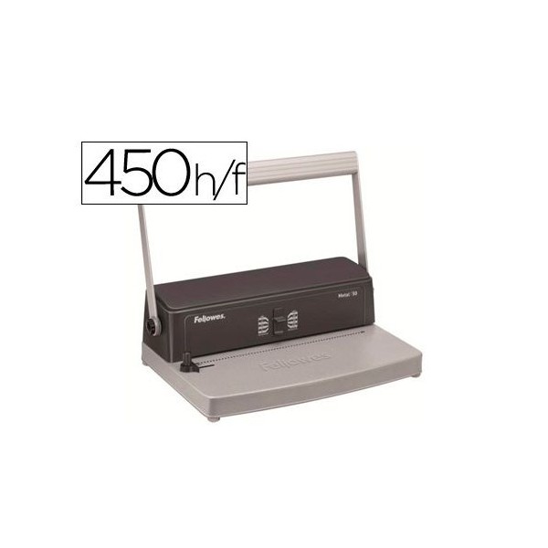 ENCADERNADORA MANUAL FELLOWES ESP50 P/ESPIRAL METAL FURA 20FLS