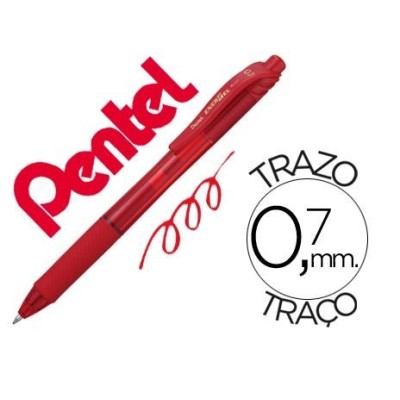 ESFEROGRAFICA ROLLER PENTEL ENERGEL BL107 0.7mm VERMELHO