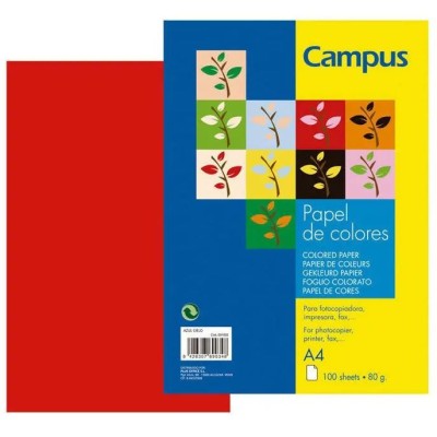 PAPEL FOTOCOPIA A4 80GR. 100FLS  VERMELHO