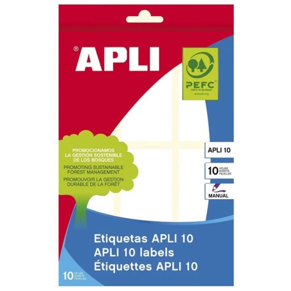 ETIQUETAS APLI 34x67mm  A5 10FLS x 6 ETIQ