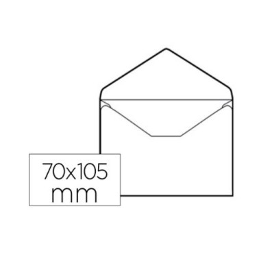 ENVELOPE BRANCO 80gr. 70x105mm PACK_100unid.