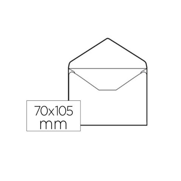 ENVELOPE BRANCO 80gr. 70x105mm PACK_100unid.