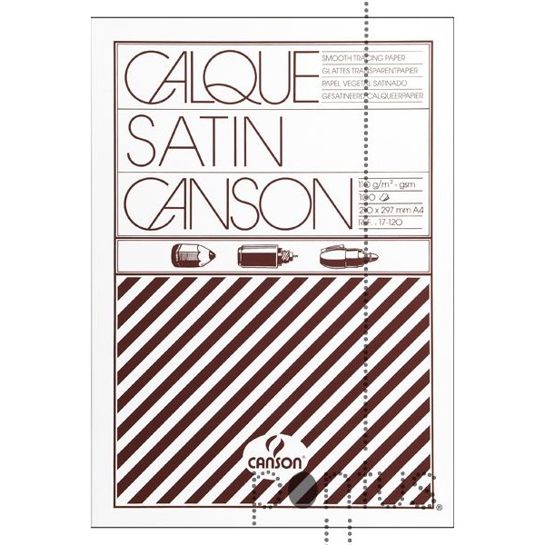 BLOCO PAPEL VEGETAL CANSON A4 110/115gr. 100FLS