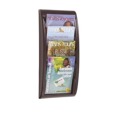 EXPOSITOR PAREDE PLASTICO PAPERFLOW 4 DIVISORIAS 50x290x95mm
