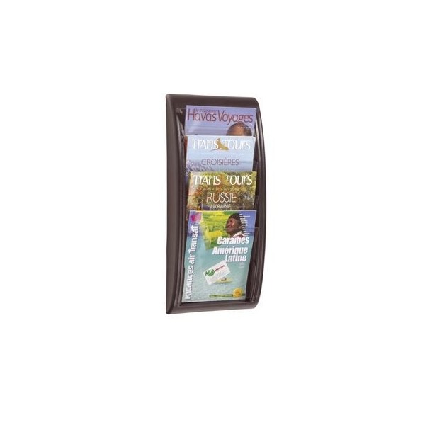 EXPOSITOR PAREDE PLASTICO PAPERFLOW 4 DIVISORIAS 50x290x95mm