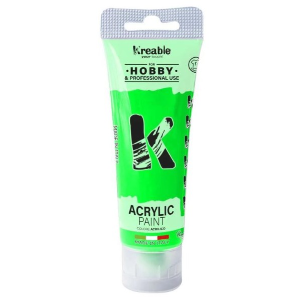 BISNAGA TINTA ACRILICA TOY COLOR 75ML VERDE FLUORESCENTE