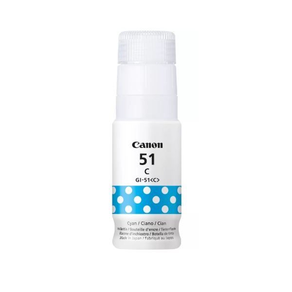 TINTEIRO ECOTANK CANON GI51C 70ML CYAN 7.7K ORIGINAL