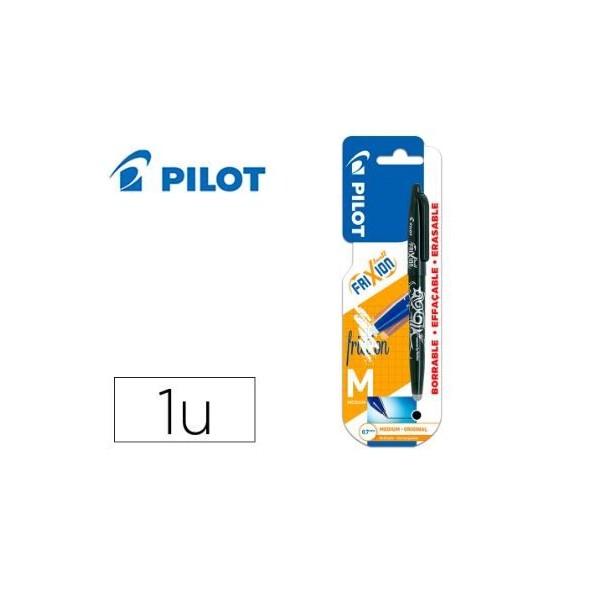 BLISTER C/ ESFEROGRAFICA PILOT FRIXION 0,7mm PRETO (TINTA APAGAVEL)