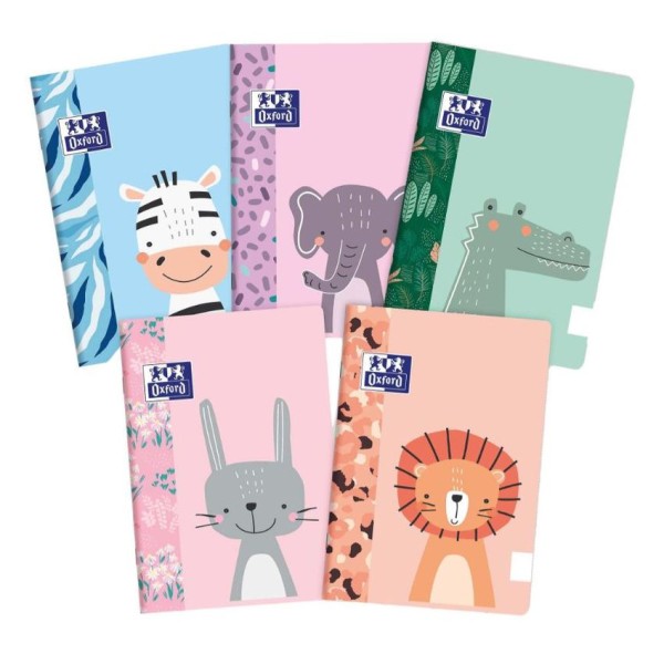 CADERNO AGRAFADO OXFORD ANIMAL BESTIES A5 32FLS LISO CAPAS SORTIDAS