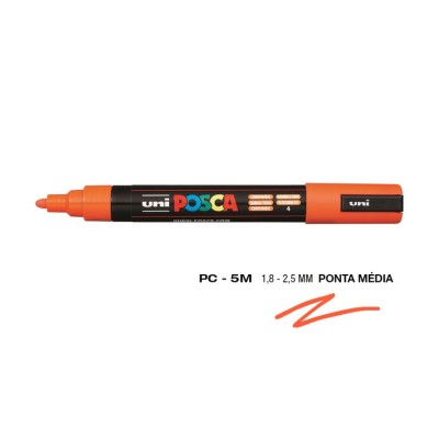 MARCADOR UNIBALL POSCA PC5M 1,8mm LARANJA
