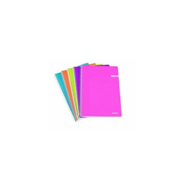 CADERNO ESPIRAL CLASSIC STRIPES A5 80FLS QUADRICULADO CORES SORTIDAS