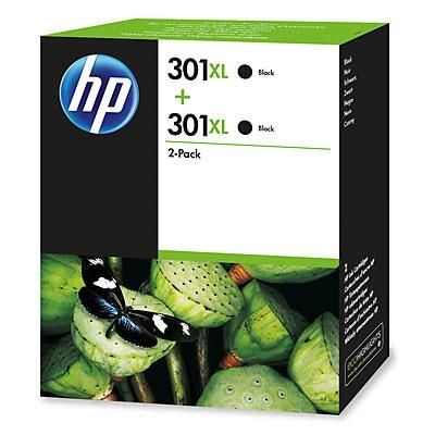 KIT 2x TINTEIROS HP 301XL PRETO ORIGINAL (PACK DUPLO)