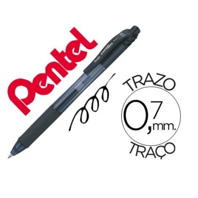 ESFEROGRAFICA ROLLER PENTEL ENERGEL BL107 0.7mm PRETO