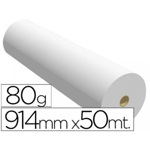 ROLO PAPEL PLOTTER "EXTRA" BRANCO 914MMx50MT x 80GR.
