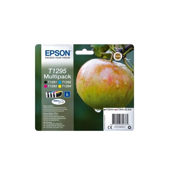 KIT TINTEIROS EPSON T1295 (BK/C/M/Y) ORIGINAL
