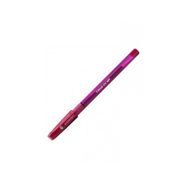 CANETA ESFEROGRAFICA PLUS OFFICE TRIO C/ PEGA EM BORRACHA MEDIA 1.0mm ROSA