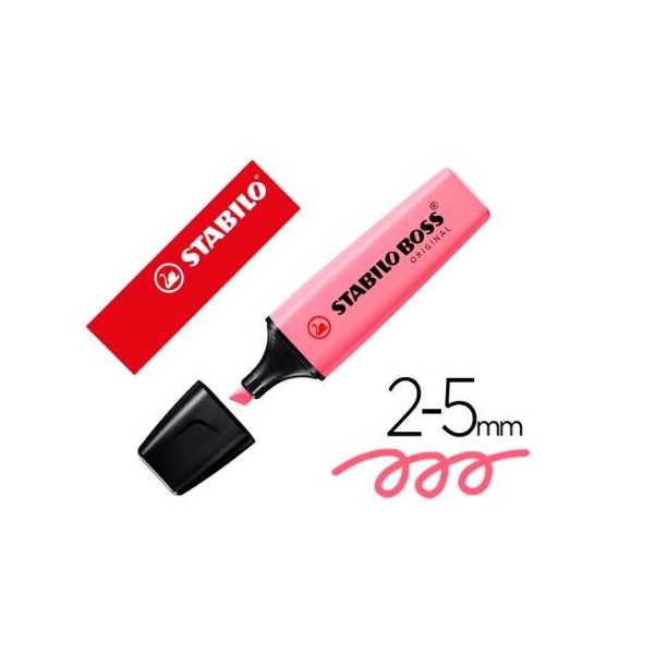 MARCADOR FLUORESCENTE STABILO BOSS 70/158 PASTEL FUCSIA GELADO