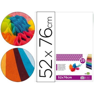 PAPEL SEDA 51x76cm 25 FOLHAS BRANCO