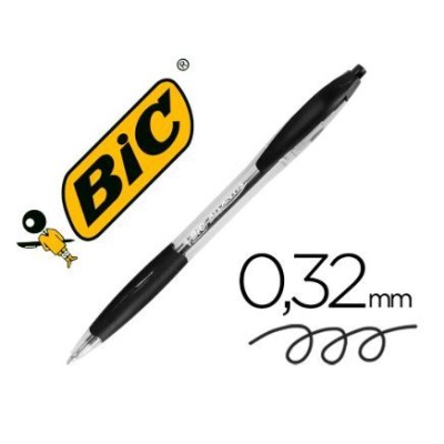 ESFEROGRAFICA RETRATIL BIC ATLANTIS C/ CLIP METAL (M) C/ GRIP - PRETO