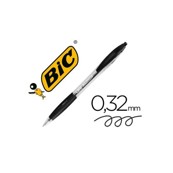 ESFEROGRAFICA RETRATIL BIC ATLANTIS C/ CLIP METAL (M) C/ GRIP - PRETO