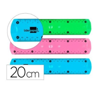 REGUA FLEXIVEL LP 20CM CORES SORTIDAS