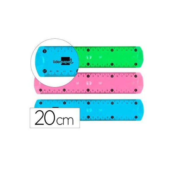 REGUA FLEXIVEL LP 20CM CORES SORTIDAS