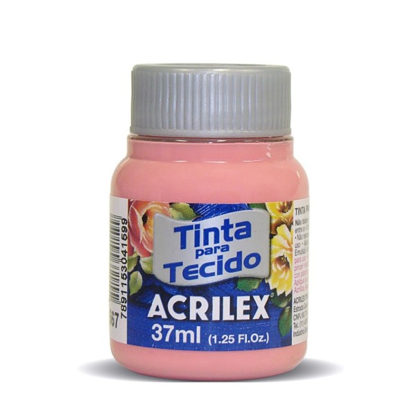 FRASCO TINTA TECIDO ACRILEX 37ML ROSA CHA 567