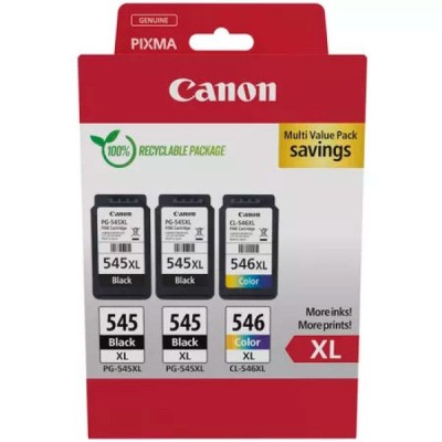 KIT 3x TINTEIROS CANON 2x PG545XL + CL546XL ORIGINAL
