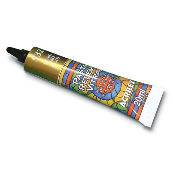 PASTA C/ RELEVO PARA CONTORNO ACRILEX  20ml  "OURO"