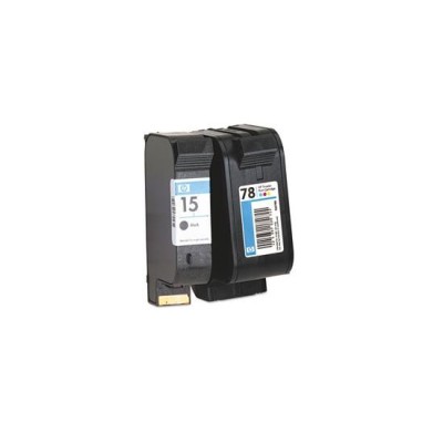 KIT TINTEIROS HP 15D PRETO + 78D TRICOLOR ORIGINAL