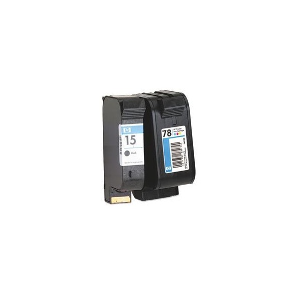 KIT TINTEIROS HP 15D PRETO + 78D TRICOLOR ORIGINAL