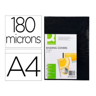 PACK C/ 100 x ACETATOS ENCADERNAÇAO PVC 180MIC A4 PRETO