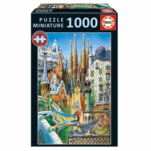 PUZZLE EDUCA 1000 PECAS MINIATURE COLLAGE, GAUDI