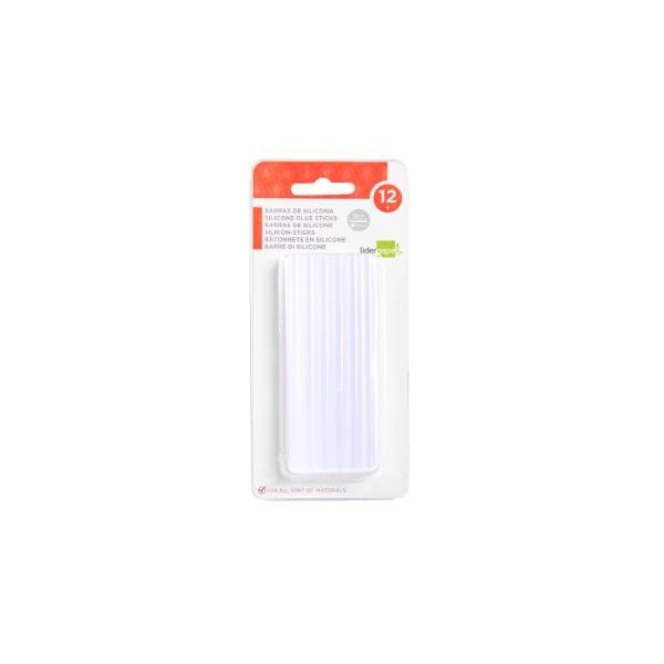 BLISTER C/ 12 RECARGAS EM BARRAS  "LP"  7/8mm X 10cm  P/ PISTOLA COLA QUENTE